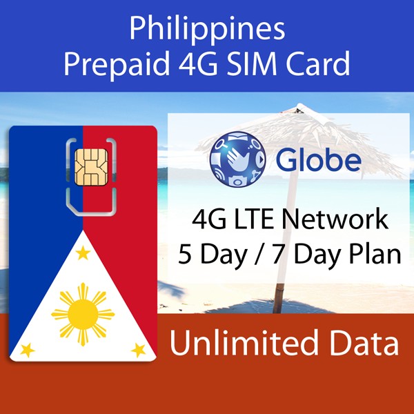 Philippines Prepaid Sim Card Operates On Globe Network 4g Lte Shopee Singapore