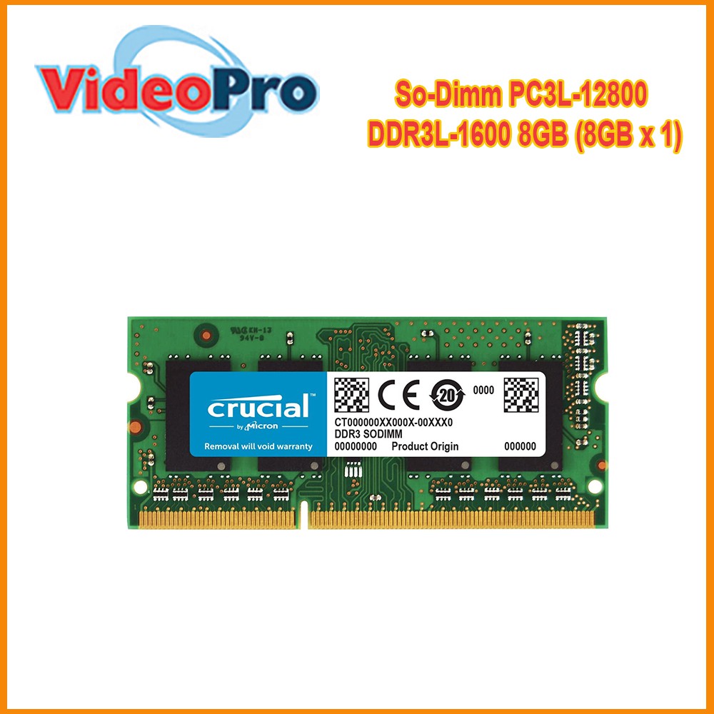 Crucial So Dimm Pc3l Ddr3l 1600 8gb 8gb X 1 Unbuffered Non Ecc 1 35v Ctbf160b Shopee Singapore