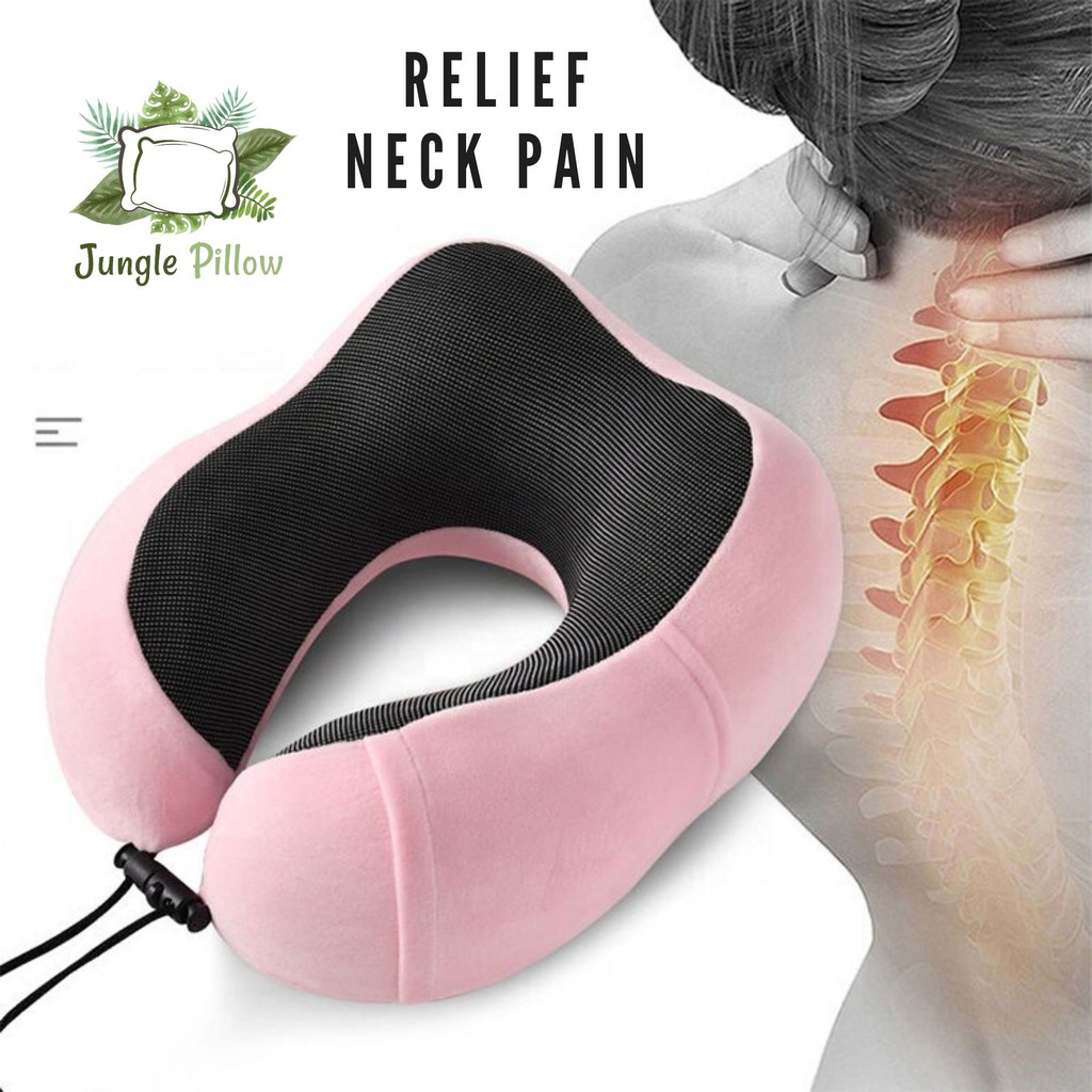 Ergonomic Neck Pillow by Jungle PillowUltra Comfortable Velvet Soft