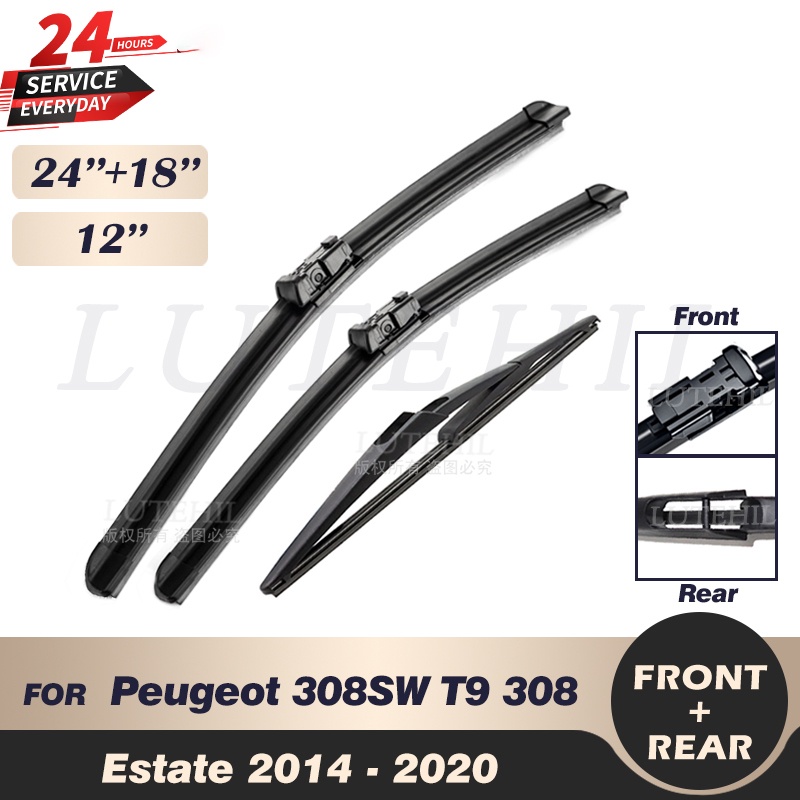 Pegeot Partner 1996 To 2008 Heyner Germany Aeroflat Hybrid Windscreen Wiper Blades 2222 Front Replacement Set HH2222H 