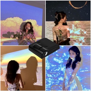 Ins Creative Seascape Projection Lamp Creative Light Projector Background Atmosphere Night Light Party Decor Girl's Gift Photo Props
