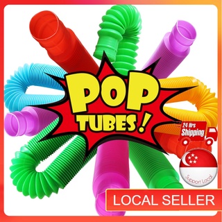 🌈【SG STOCK】Pop Tube Fidget Kids Stretch Bend Sensory Toy