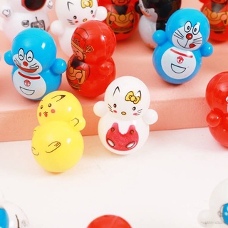INS Giveaways Rocking Head Toy Party Bag Tumbler Game Cute Baby Mini Tumber Toys Doraemon PIkachu Fashion
