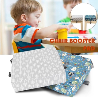 4Straps Kids Chair Cushion for Dining Toddler Booster Seat for Dining Table Washable and Portable Increasing Baby Thick Pad for Travel Blue 