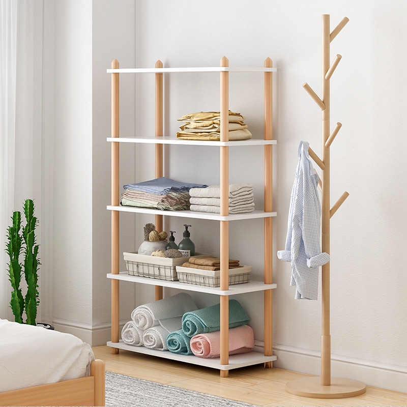 Simple Solid Wood Shelf Shelf Floor Living Room Room