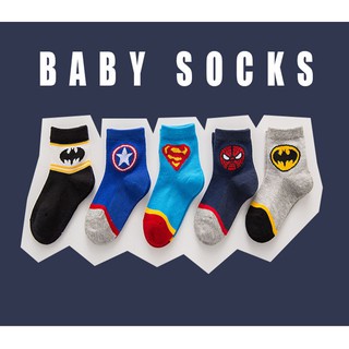Children's sports socks Boy / girl cotton socks Superhero Batman Spider-Man Cartoon Children Socks Fashionable breathable cotton socks #5