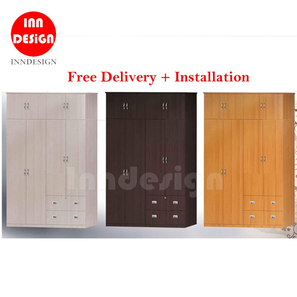 3 Days Flash Sale Offer Desli 8 Doors 2 Drawers Wardrobe Free