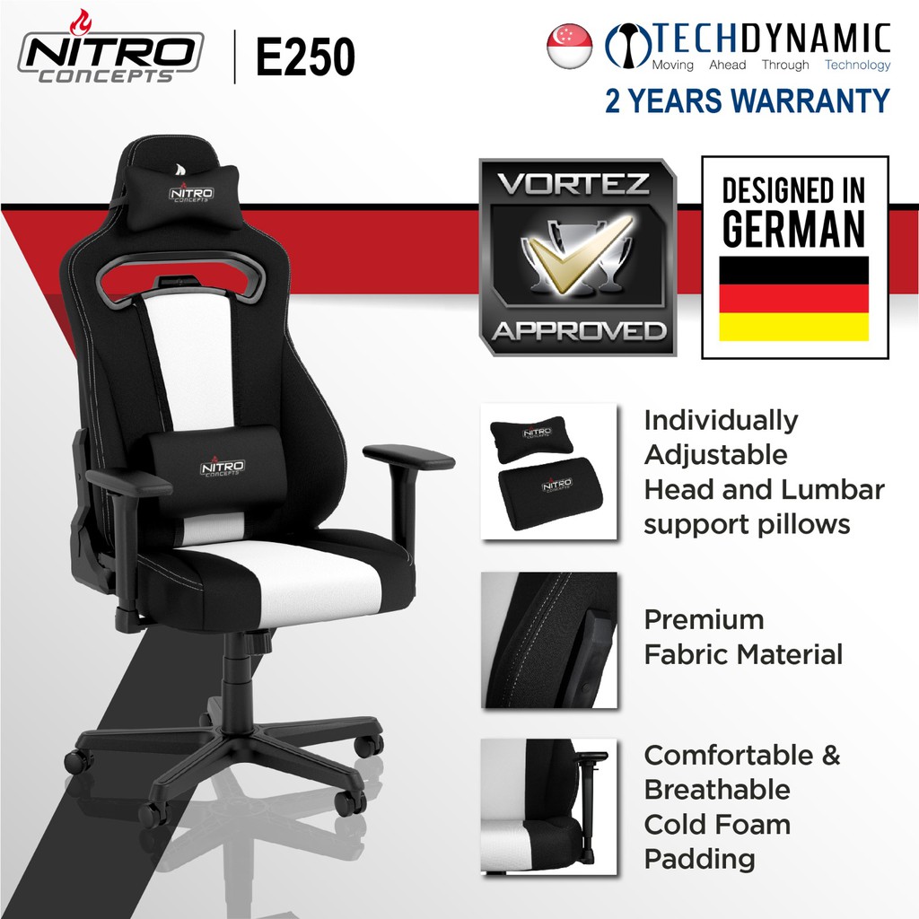 Nitro Concepts E250 Gaming Chair Shopee Singapore