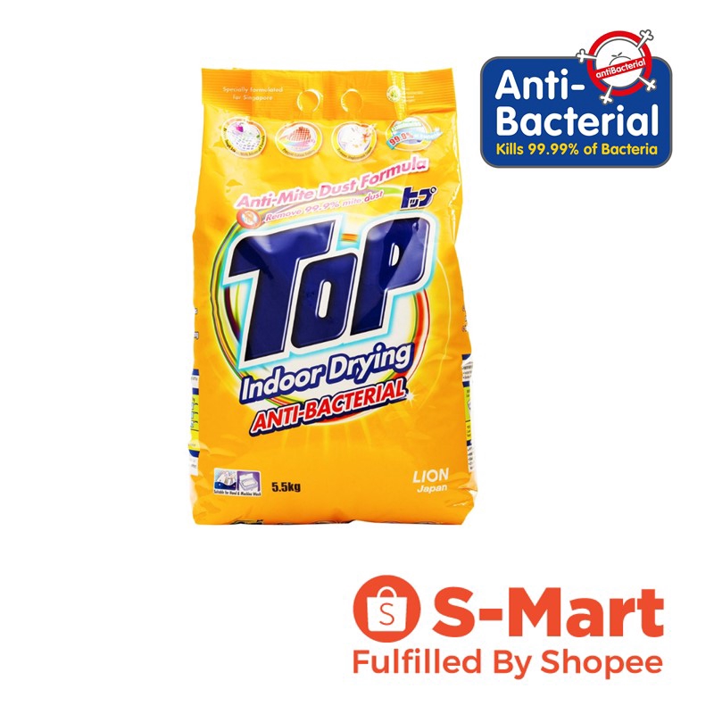 Top Detergent Powder, AntiBacterial, 5.5kg Shopee Singapore