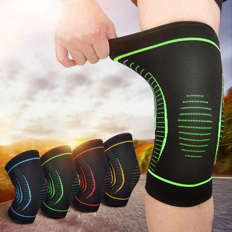 Elastic Knee Pads Nylon Sports Fitness Kneepad Anti-slip Patella Brace Running Basketball Volleyball Support | Shopee Singapore