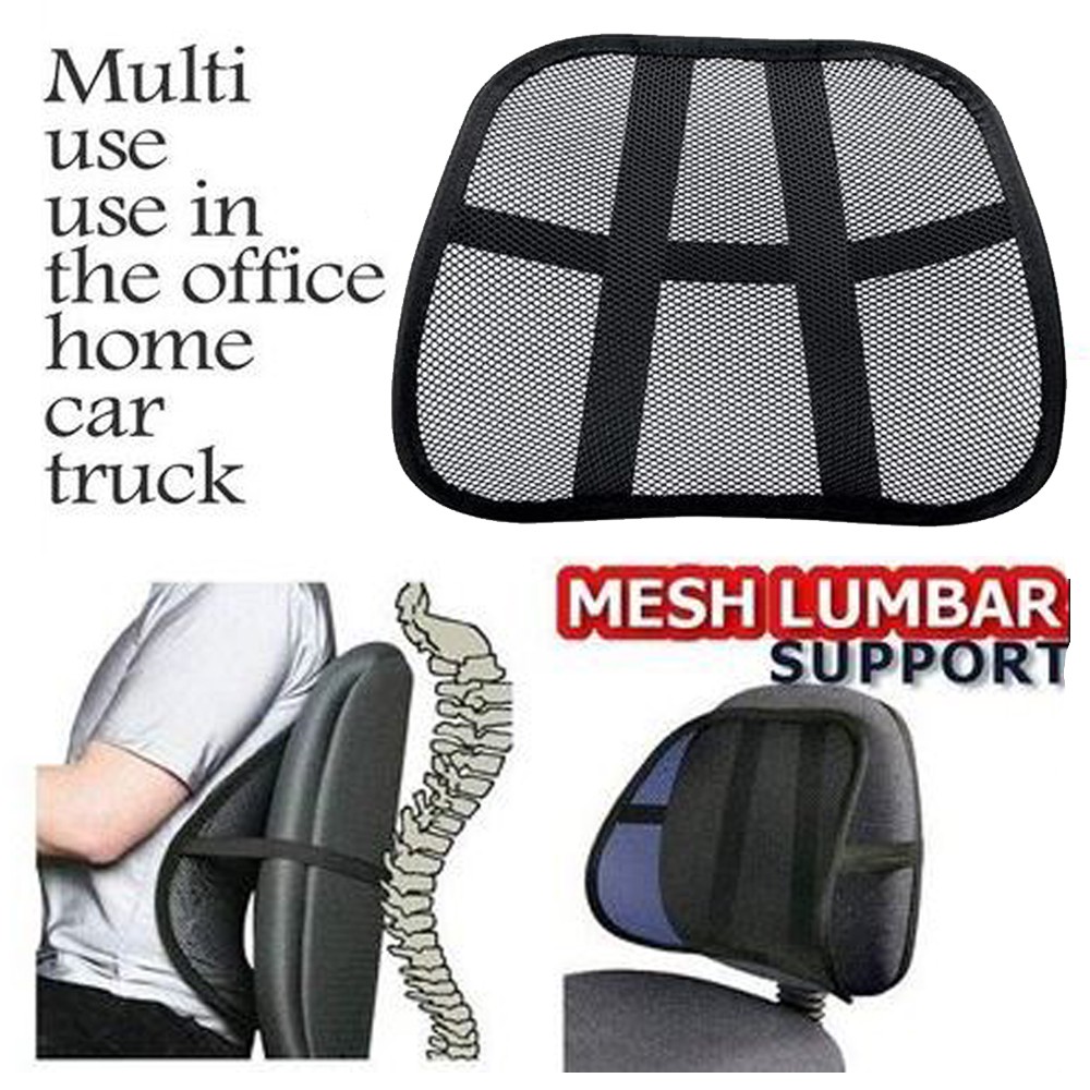 Waist Pillow Posture Corrector Chair Lumbar Cushion Mesh Back Brace Support Ventilate Cushion Pad Car Seat Office Home