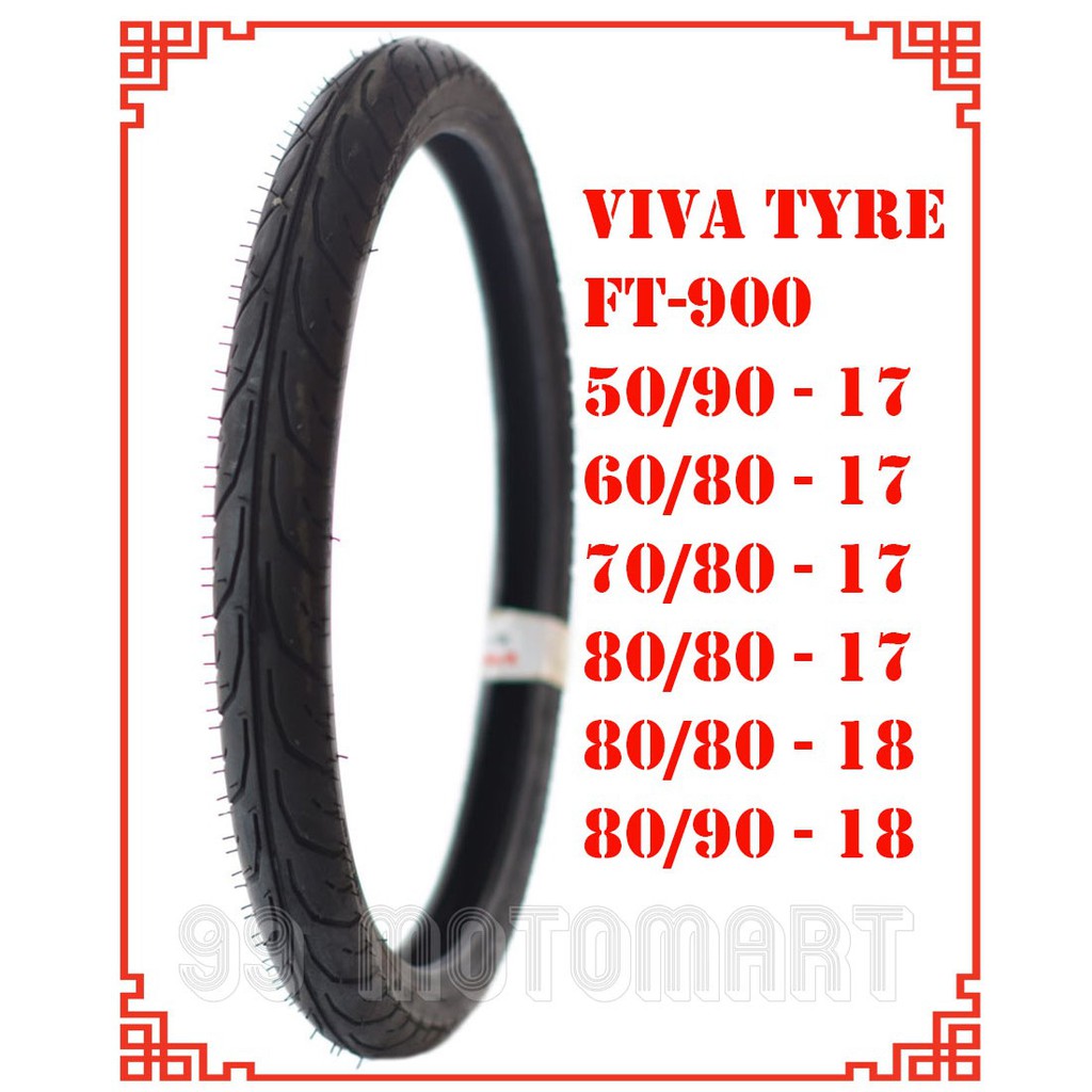 Viva 50 90 17 Ft900 Tube Tyre Tayar Malaysia Shopee Singapore