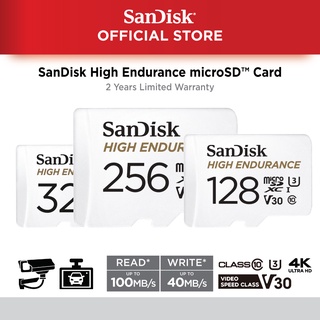 SanDisk High Endurance Video Monitoring microSDXC Cards for CCTV Dashcam IPcam Class 10 4K U3 V30