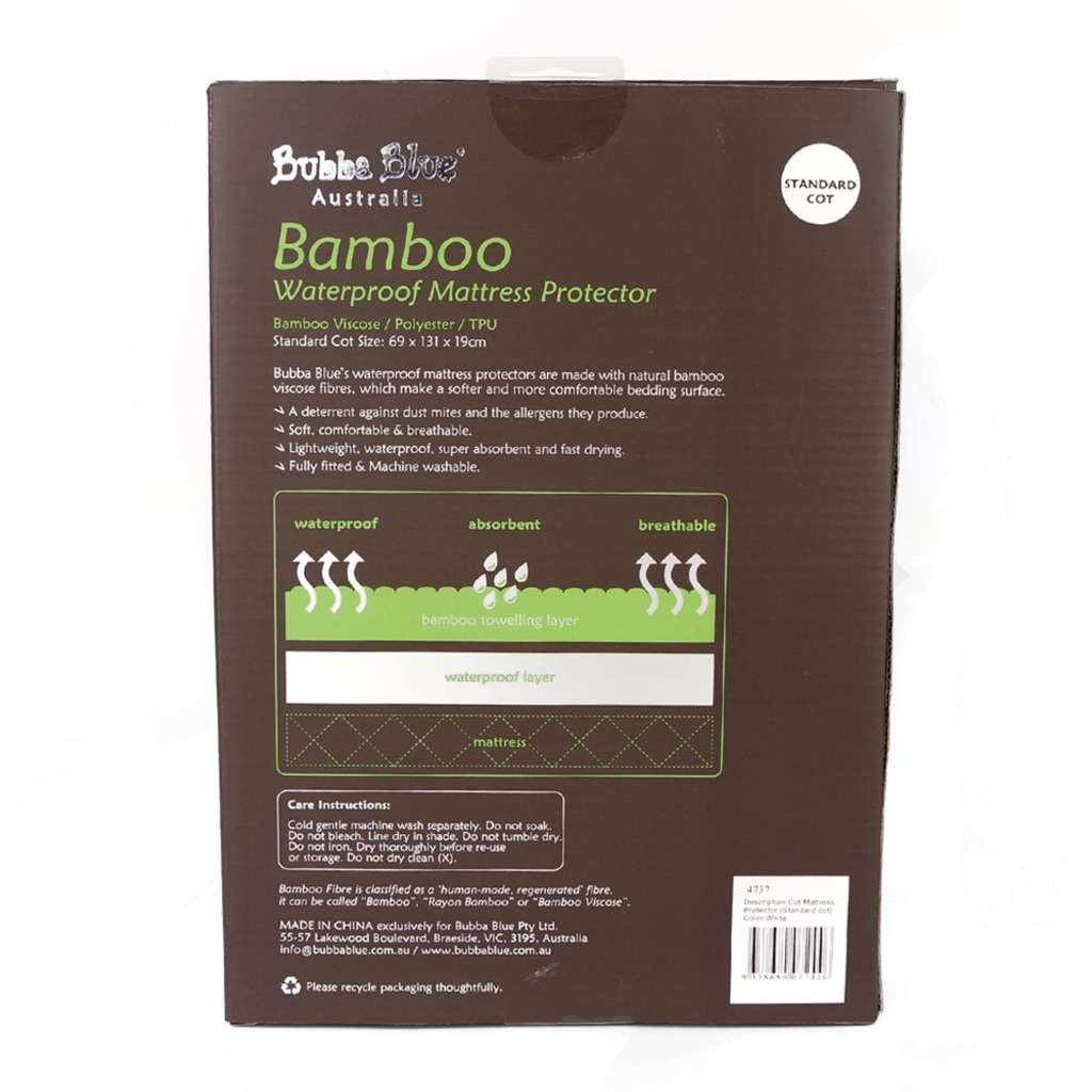 bubba blue bamboo mattress protector