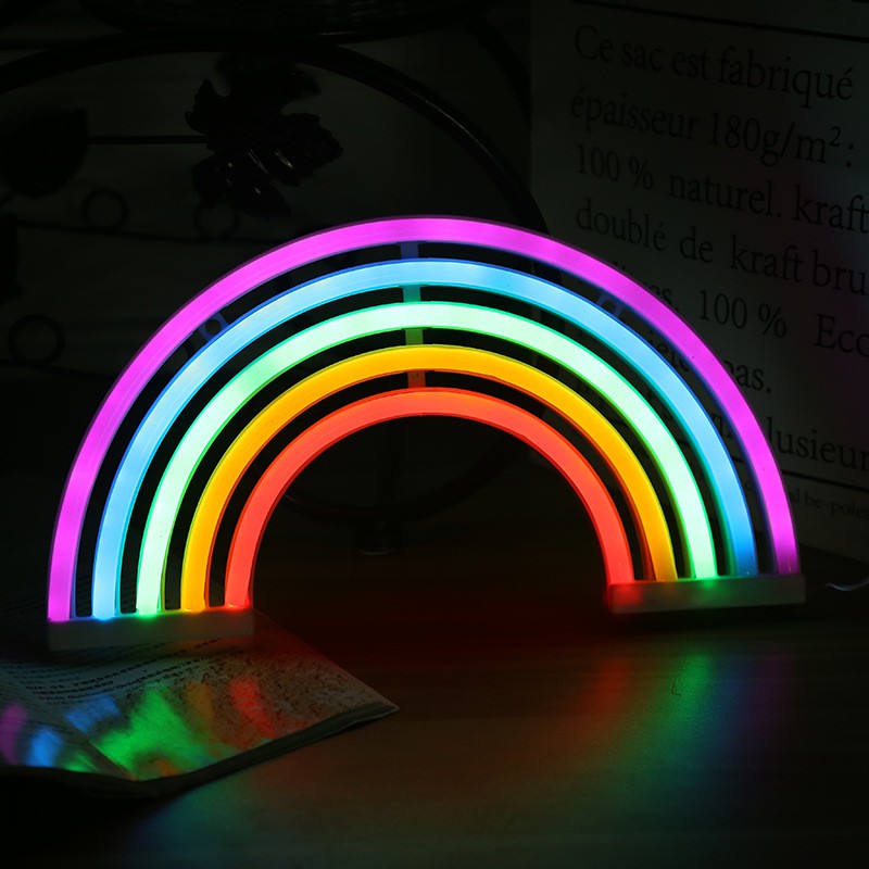 New Cute Rainbow Neon Sign Led Rainbow Light Lamp For Dorm Decor Rainbow Decor Neon Lamp Wall Decor Christmas Neon Shopee Singapore