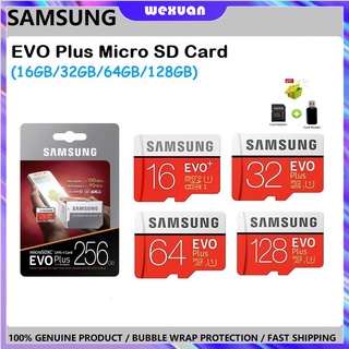 Samsung Evo Plus (16GB/32GB/64GB/128GB/256GB/512GB) Class 10 Micro SD Card with SD Adapter, 1 Year Local Seller Warranty