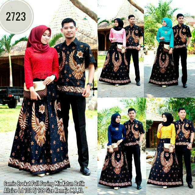  KEBAYA  BRUKAT Batik  couple Garuda robe robe syari  Muslim 