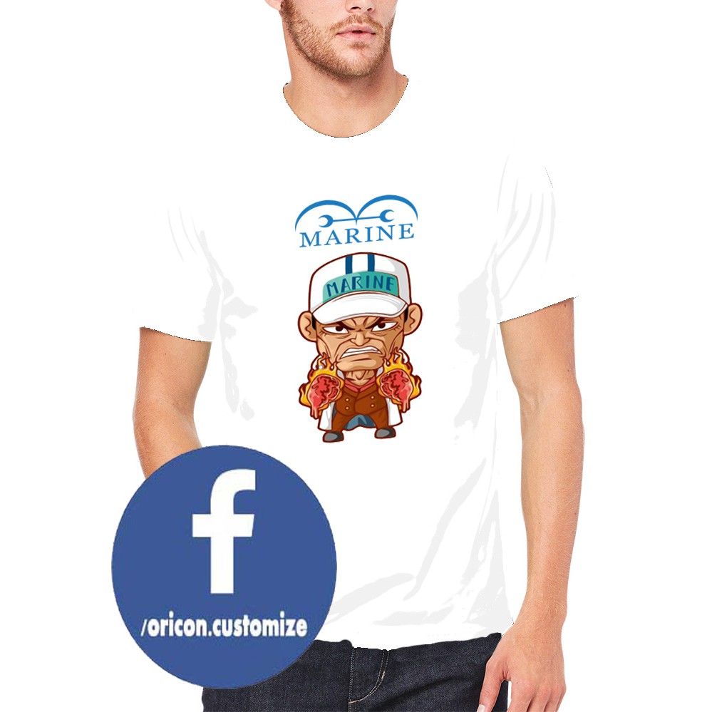 Op Baju One Piece Pirate King Akainu Fire Customize Custom Made Tshirt Marine Akainu Anime One Piece Shopee Singapore