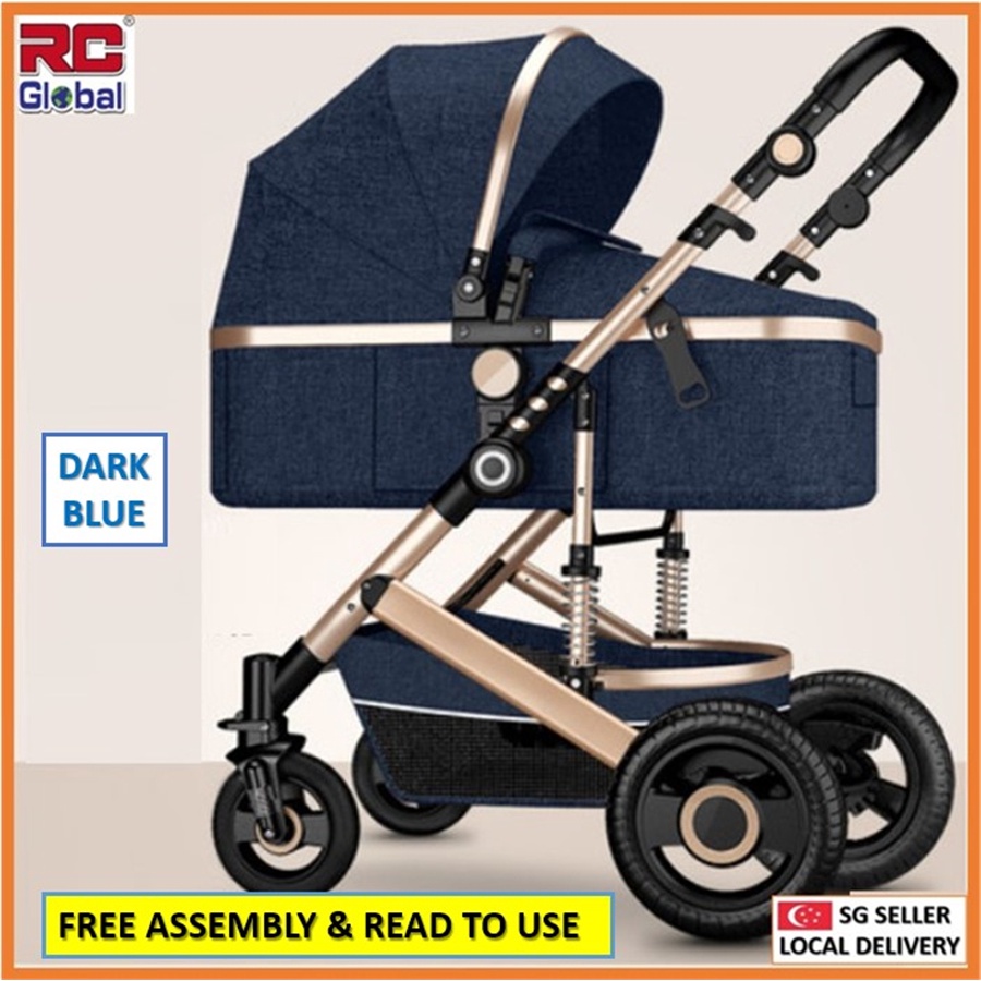 RCBabyKids Stroller / Baby Stroller / Pram / Foldable High view