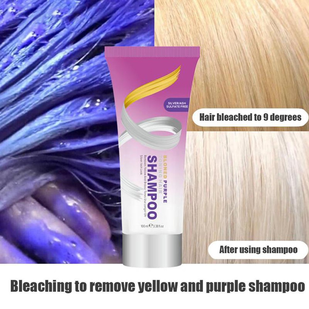 100ml Purple Shampoo No Yellow Shampoo Purple Shampoo For Blonde Hair Bleached Hair Toner Shopee Singapore
