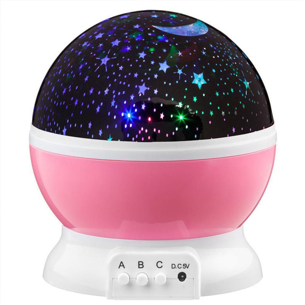 LED Rotating Star Projector Baby Night Light Children Room Lighting