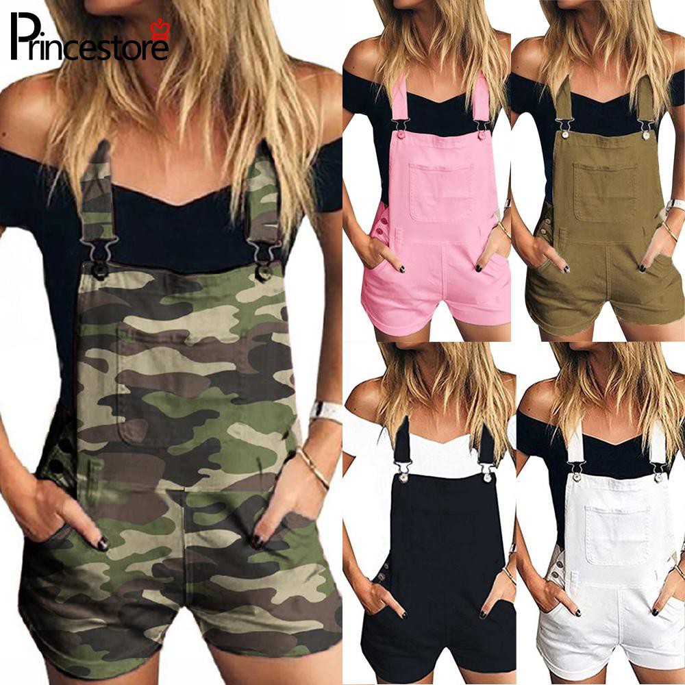 camo denim playsuit