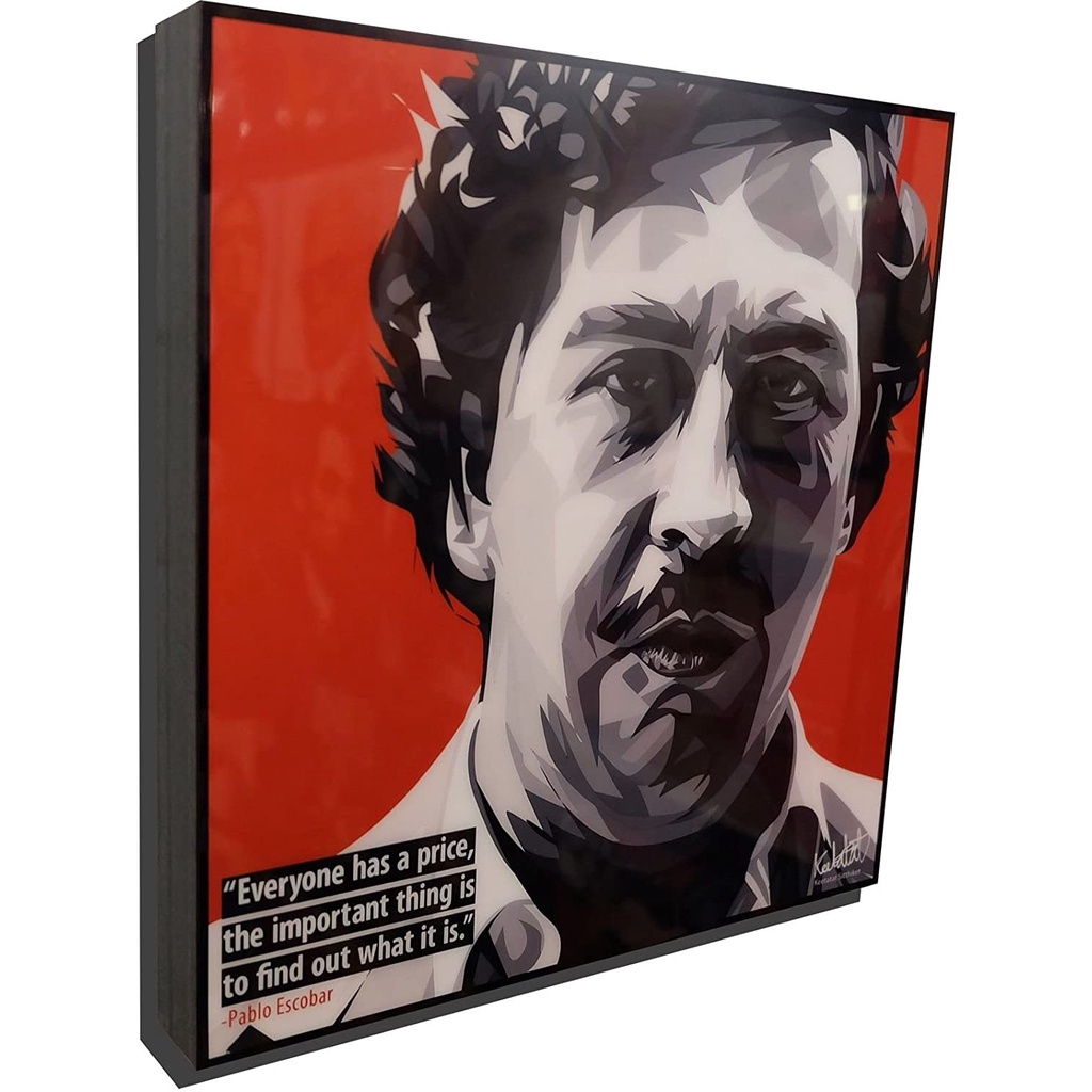 Pablo Escobar Columbia Poster POP Art Canvas Quotes Wall Decals Framed Shopee Singapore