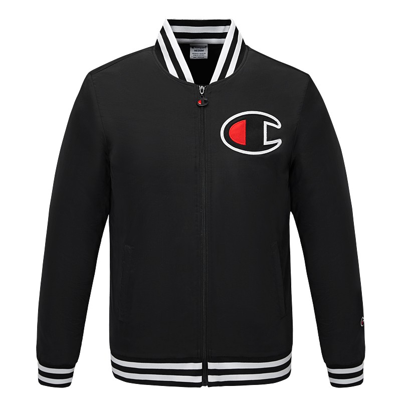 champion baseball jacket black