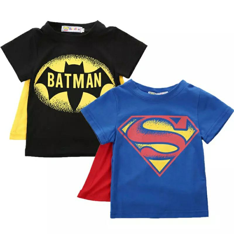 childrens superhero shirt with cape