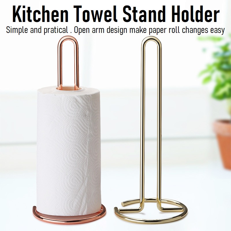 Kitchen Towel Holder Stand Stainless Steel Paper Towel Stand Bathroom
