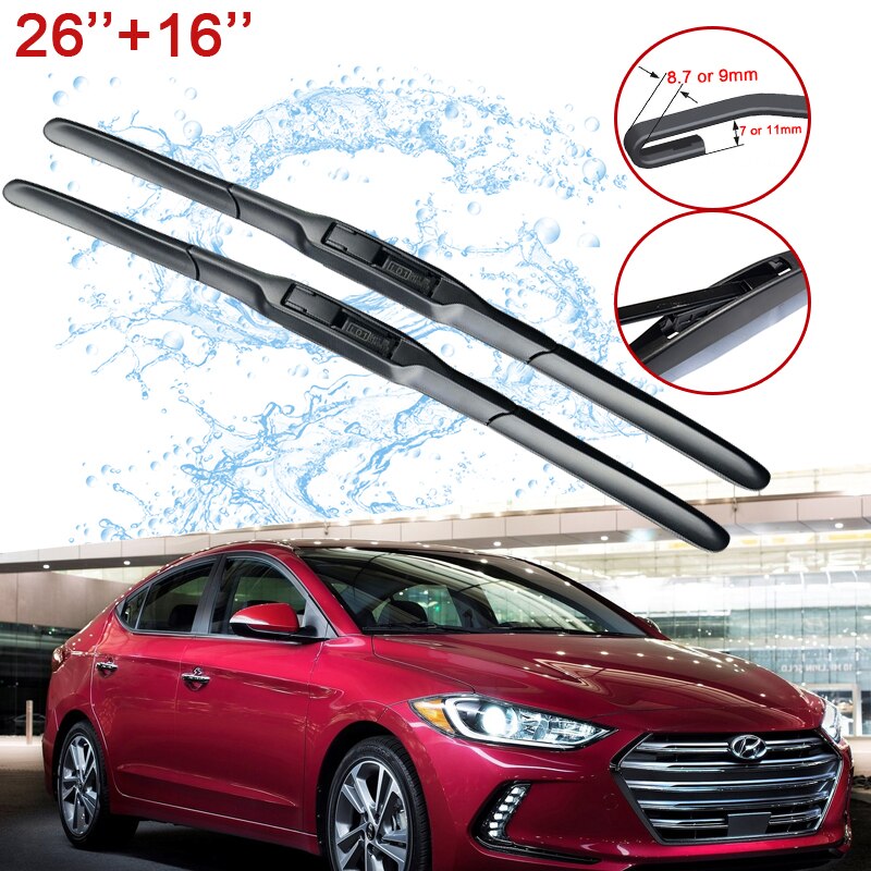 Car Wiper Blade For Hyundai Elantra 2016 2019 Ad Avante Super Elantra Windscreen Windshield Wipers Car Accessories 2017 2018 Shopee Singapore