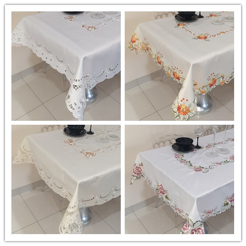 Alas Meja Makan 6org Sulam 130cmx180cm Table Cloth For Dining Table Of 6 Embroidery 130cmx180cm Segi Bunjur Shopee Singapore