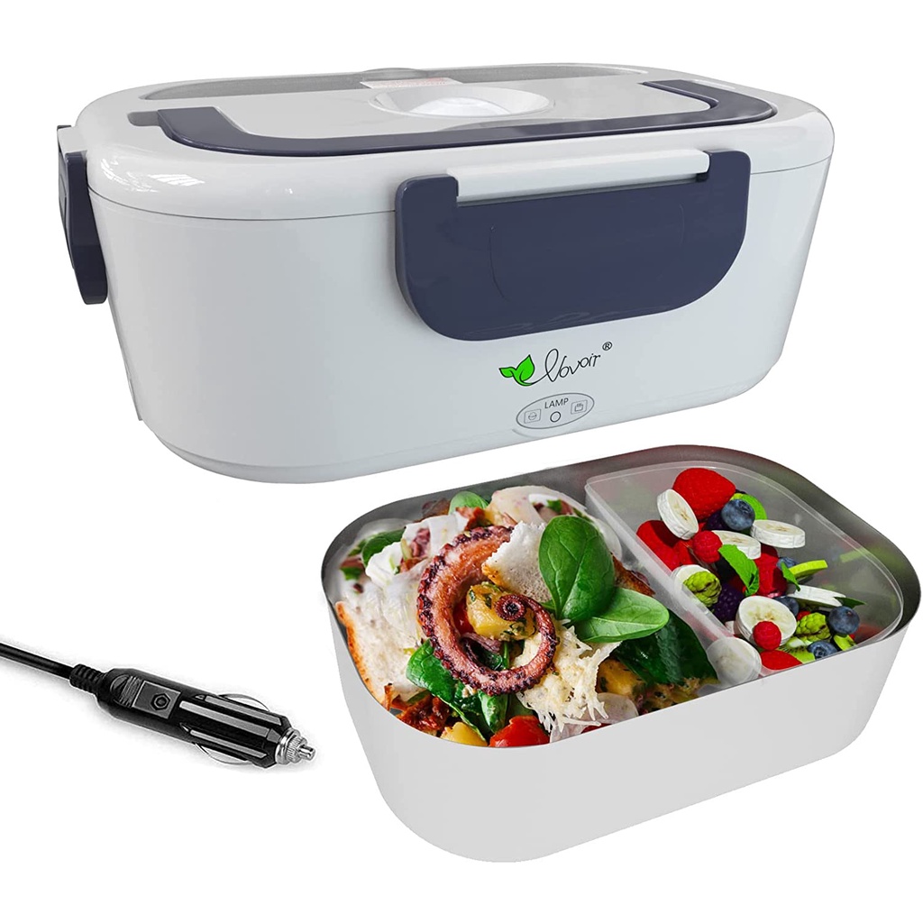 (USED, No spoon) Vovoir 12V Electric Heating Lunch Box Thermal Bento
