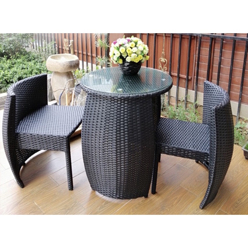 Outdoor Balcony Table And Chair Set, Outdoor Round Wicker Lounge Chair Singapore