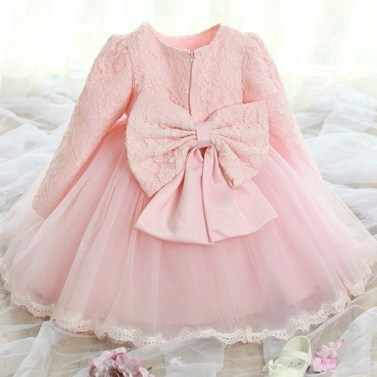 long sleeve dress for christening