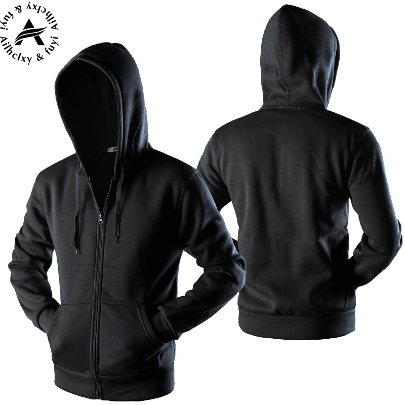 New Plain Mens Zip Up Hoody Jacket Sweatshirt Hooded Zipper Male Top Black Gray Boutique Men Shopee Singapore