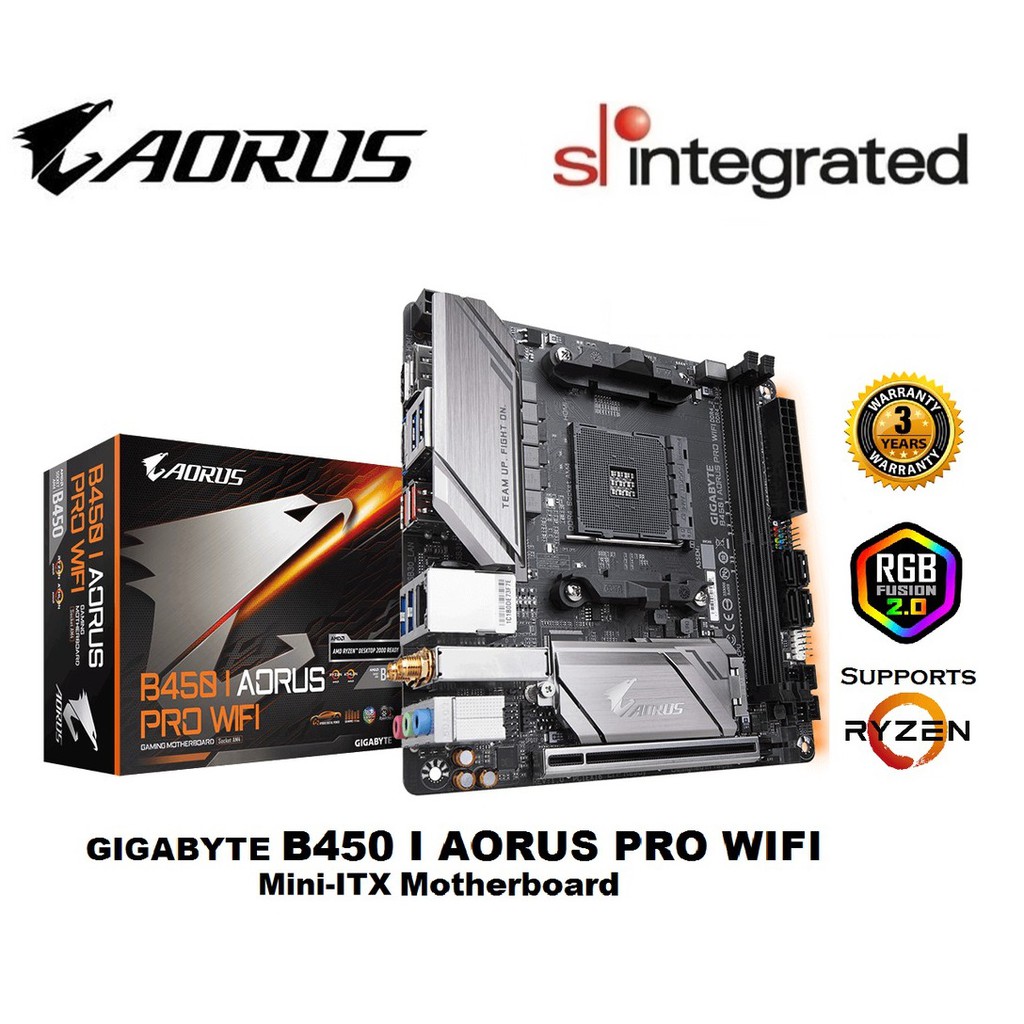 Hot Item Gigabyte B450 I Aorus Pro Wifi Mini Itx Motherboard Shopee Singapore