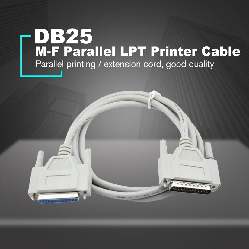 Nice Db25 Parallel Male To Female M F Parallel Lpt Printer Cable Extension Cable Shopee Singapore