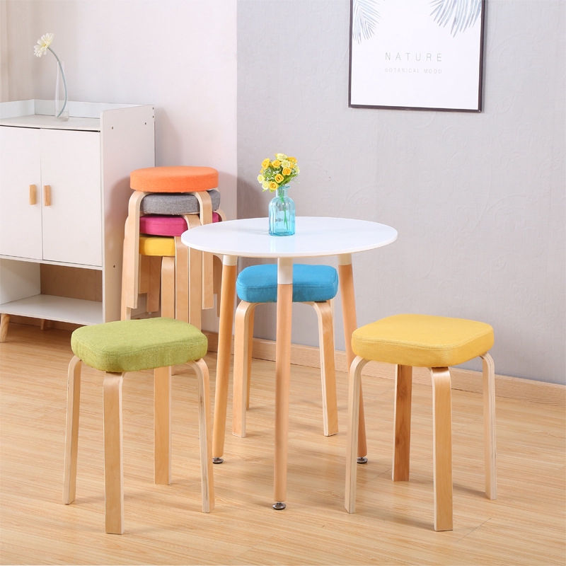 Dining Chair Curved Wood Household Simple Modern Contemporary Fabric Dining Table Adult Dining Chair Shopee Singapore