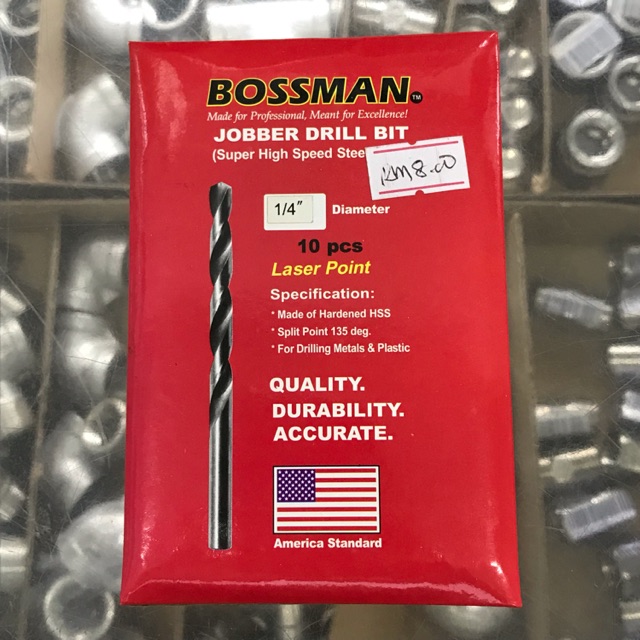 Bossman Jobber Drill Bit Hss 1 4 Shopee Singapore