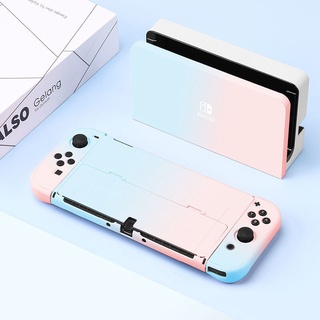 For Nintendo Switch OLED Case Protective Case Cover Hard Shell PC For NS OLED White Dock