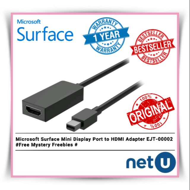 Microsoft Surface Mini Display Port To Hdmi Adapter Ejt Shopee Singapore