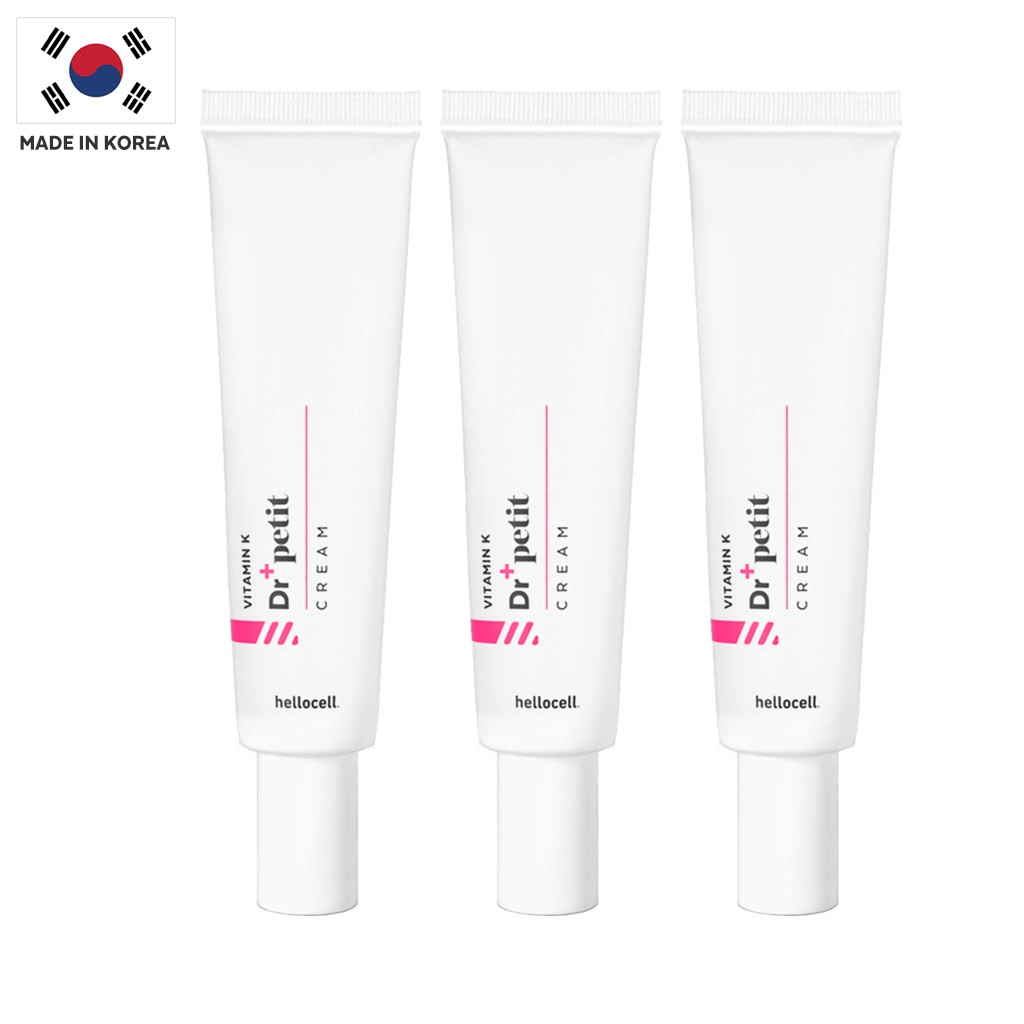 Hellocell Vitamin K Dr. Petit Cream *3ea Bruise, Eyebags, Sunburn