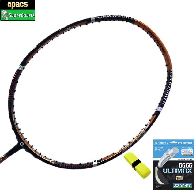 Apacs Lethal 60 III[Install with String]Bg66 Ultimax+Grip Badminton