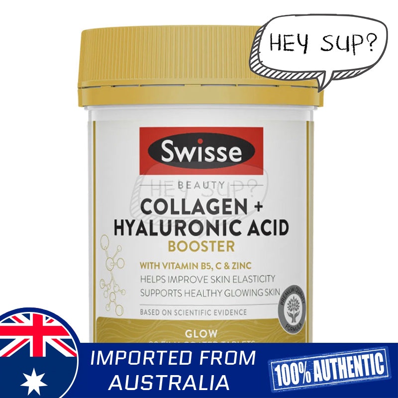 Swisse Beauty Collagen + Hyaluronic Acid Booster 80 Film Coated Tablets