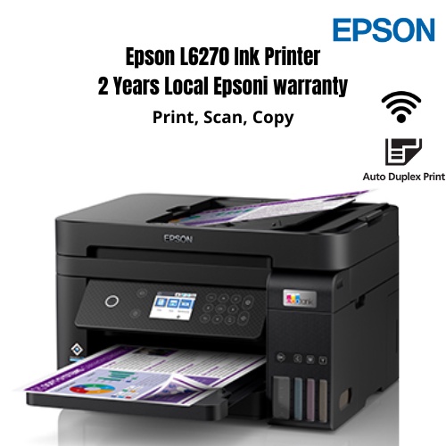Epson Ecotank L6270 A4 Wi Fi Duplex All In One Ink Tank Printer With Adf 2 Years Local Epson 9855