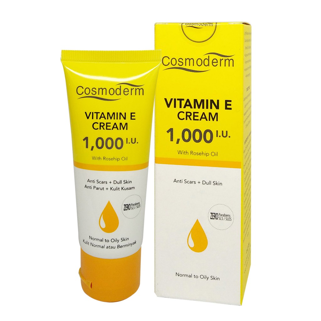 Cosmoderm Vitamin E Cream 1000 Iu With Rosehip Oil 50g Shopee Singapore