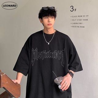 Korean BF wind oversized tee men plus size Short Sleeve t shirt Casual thin loose Round Neck top