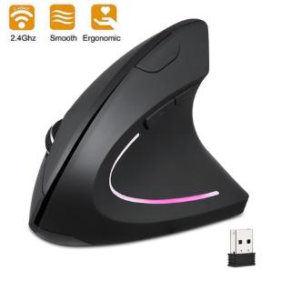 Ergonomic Vertical Wireless Mouse 1600 DPI USB Optical Computer Mouse 5D Gaming Notebook
