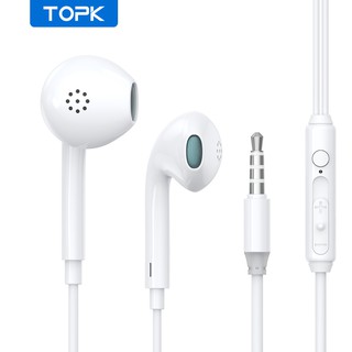 TOPK F20 Wired Earbuds Earphone Volume Control In-Ear Headphones with Mic